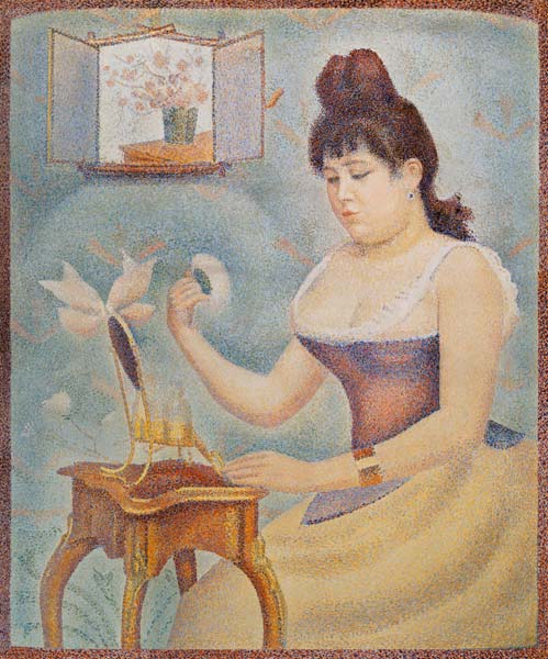 Young woman powdering himself from Georges Seurat
