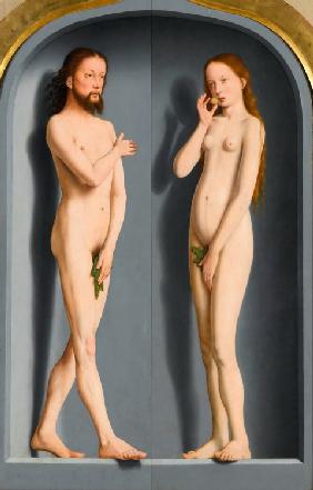 Adam and Eve (Sedano Family Triptych, exterior panels)