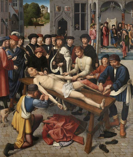 The Flaying of the Corrupt Judge Sisamnes (right panel) from Gerard David