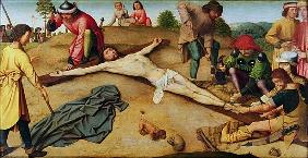 Christ Nailed to the Cross, 1481 (oil on oak)