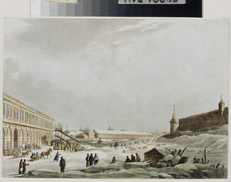 View of a Ice Skating Rink during Carnival Time in Moscow from Gerard de la Barthe