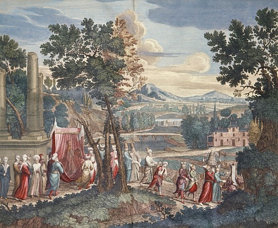 Turkish marriage procession, 1712-13 from Gerard Jean Baptiste Scotin