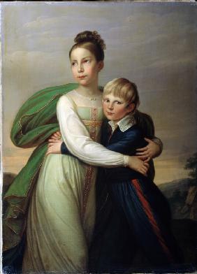 Prince Albert of Prussia (1809-1872) and Princess Louise of Prussia (1808-1870), children of king Fr