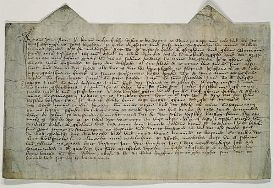 Last will and testament of the artist Master Bertram (c.1345-c.1415) 1390 from German School