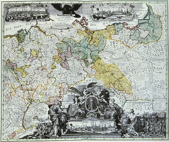 Master Sheet of the Prussian Sovereign Countries, c.1765 from German School