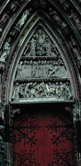 Tympanum from the right-hand portal of the west facade