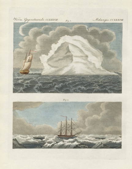 Icebergs and Icefields from German School, (19th century)