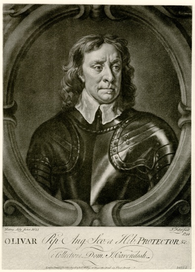 Oliver Cromwell from German School, (19th century)