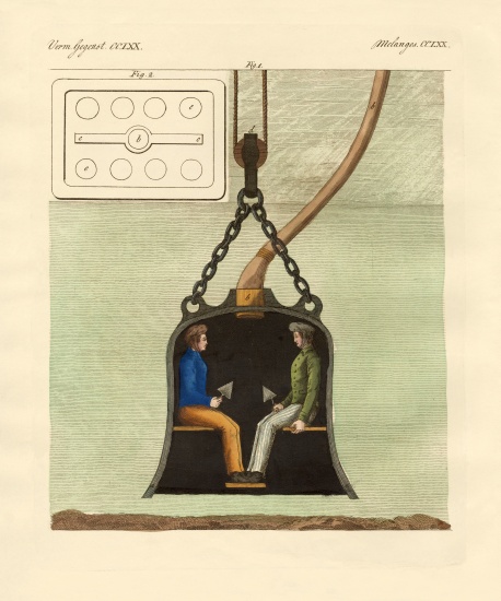 The diving bell from German School, (19th century)