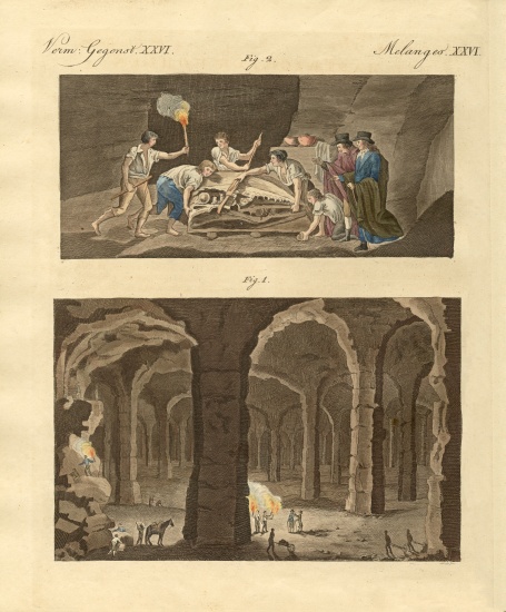 The Maastricht caves from German School, (19th century)