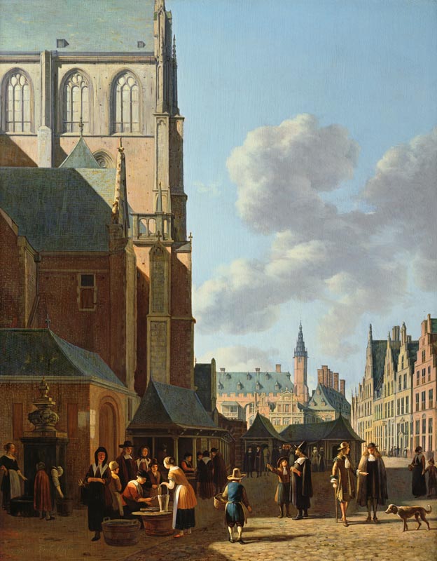 The Grote Markt, Haarlem, looking west from Gerrit Adriaensz Berckheyde