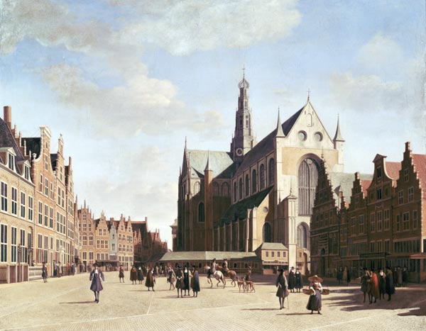 The large market in Haarlem. from Gerrit Adriaensz Berckheyde