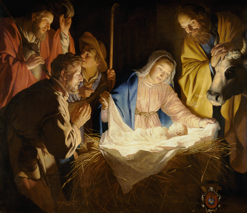 Adoration of the shepherds from Gerrit van Honthorst