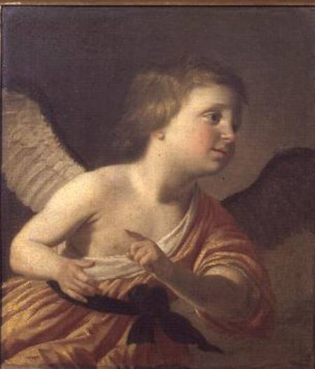 Portrait of the young Prince Maurice of Bohemia (1620-53) as Cupid from Gerrit van Honthorst
