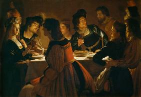 Feast Scene with a Young Married Couple