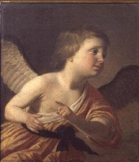 Portrait of the young Prince Maurice of Bohemia (1620-53) as Cupid