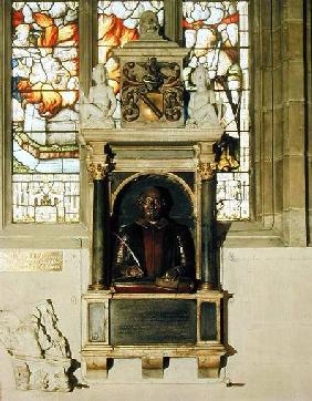 Monument to William Shakespeare (1564-1616) c.1616-23 (stone & marble)