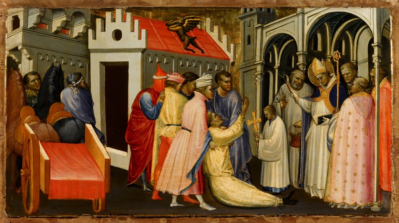 Saint Hugh of Lincoln Exorcises a Man Possessed by the Devil from Gherardo Starnina