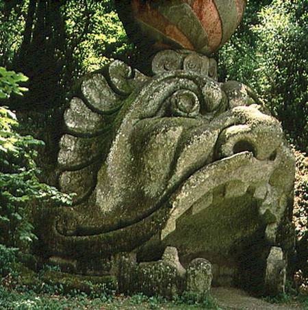 Mouth of a fantastical cave in the form of a monster's head, from the Parco dei Mostri (Monster Park from Giacomo Barozzi  da Vignola