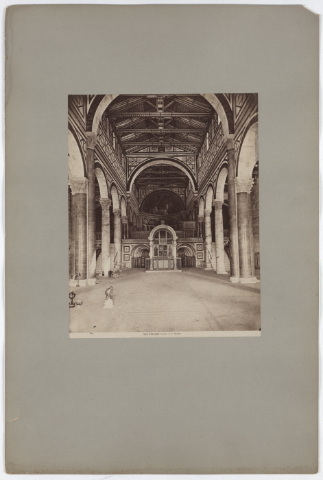 Florence: Interior of S. Miniato, No. 3143 from Giacomo Brogi