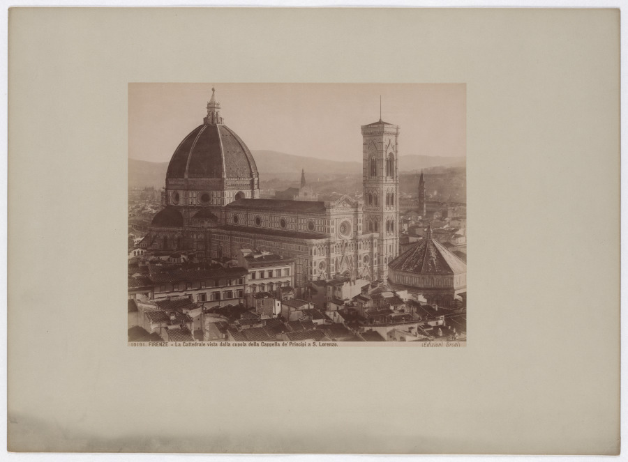 Florence: The Cathedral seen from the dome of the Cappella dePrincipi in S. Lorenzo, No. 10191 from Giacomo Brogi