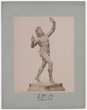 Naples: National Museum, Dancing Faun, bronze found in Pompeii in 1830, No. 5276