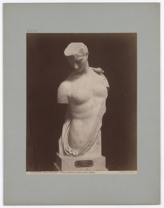Naples: National Museum, Psyche, beautiful Greek sculpture (Capua), No. 5103 from Giacomo Brogi