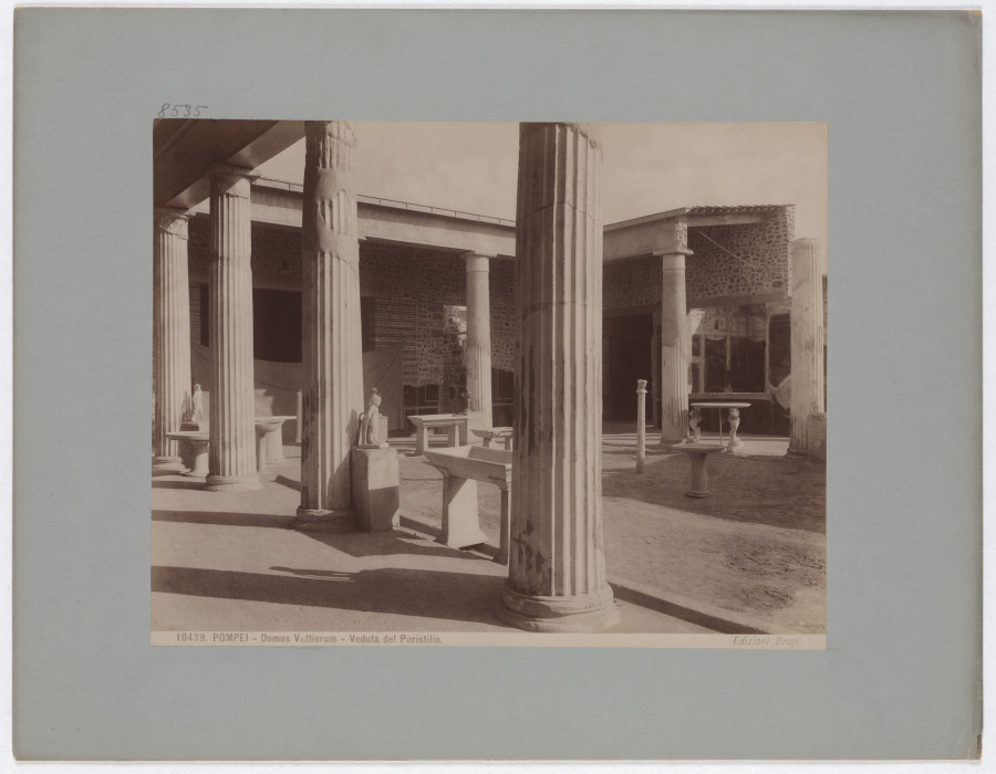 Pompeii: Domus Vettiorum, View of the Peristyle, No. 10439 from Giacomo Brogi