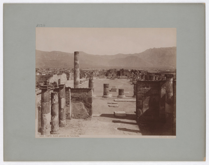 Pompeii: General view of the Civil Forum, No. 5263 from Giacomo Brogi