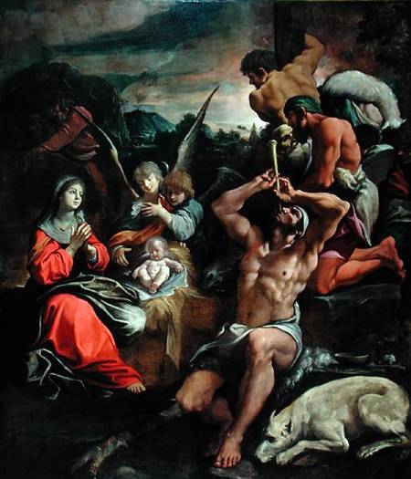The Adoration of the Shepherds from Giacomo Cavedone