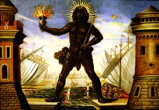 Prologue: the Harbour with the Colossus of Rhodes from Giacomo Torelli