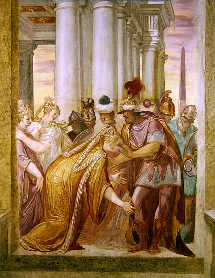 Central wall depicting Sophonisba requesting help from Massinissa from Giambattista Zelotti