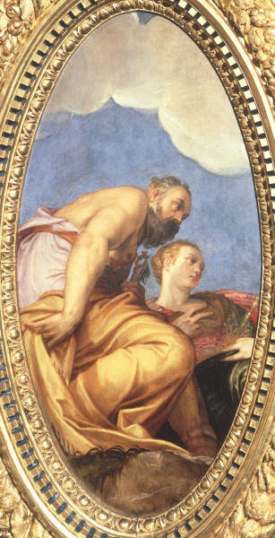 G. G. Zelotti / Janus and Juno from Giambattista Zelotti