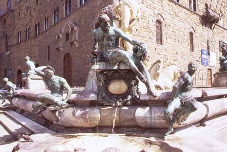 The Fountain of Neptune, detail of the outer figures from Giambologna