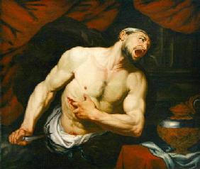 The Death of Cato of Utica (oil on canvas)