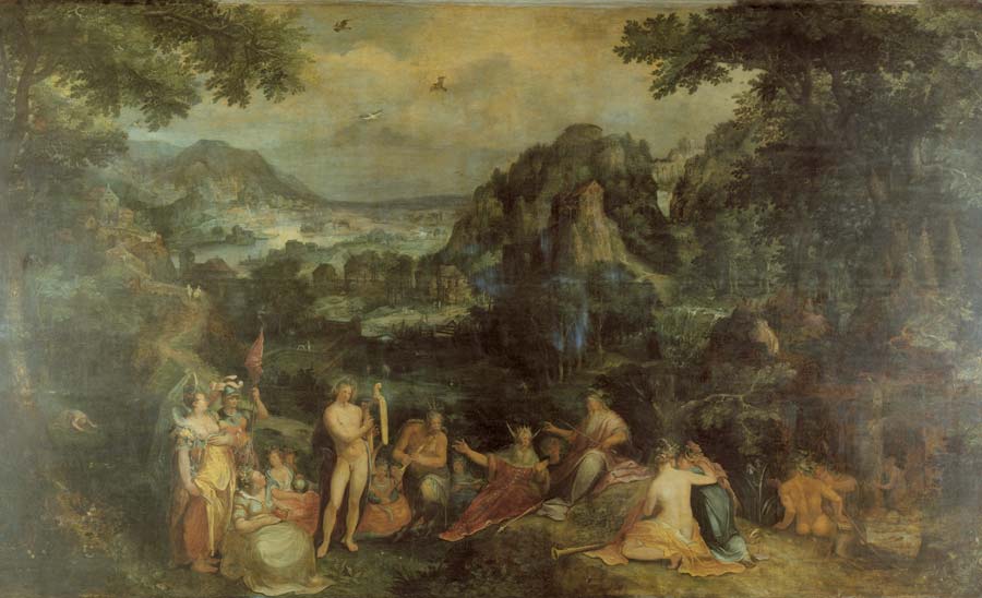 Landscape with the verdict of the Midas from Gillis van Coninxloo