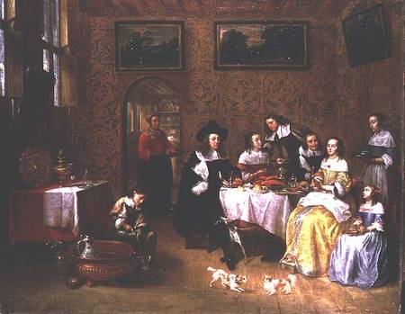 A Noble Family Dining from Gillis van Tilborgh