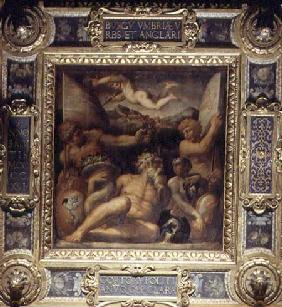 Allegory of the Cortona and Montepulciano regions from the ceiling of the Salone dei Cinquecento