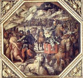 The Defeat of the Venetians in the Casentino from the ceiling of the Salone dei Cinquecento