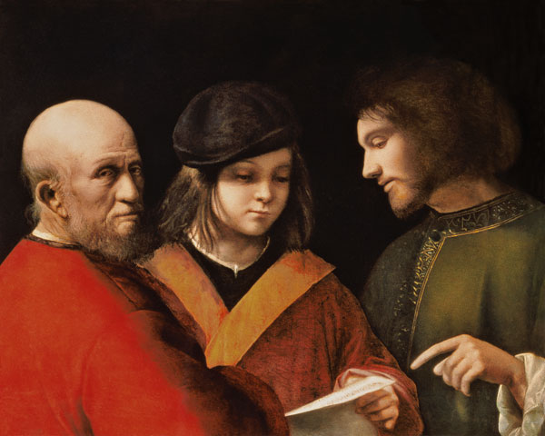 The Three Ages of Man from Giorgione (aka Giorgio Barbarelli or da Castelfranco)