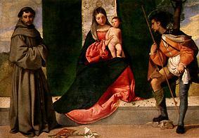 The virgin with the child between the hll. Rochus and Antonius. from Giorgione (aka Giorgio Barbarelli or da Castelfranco)