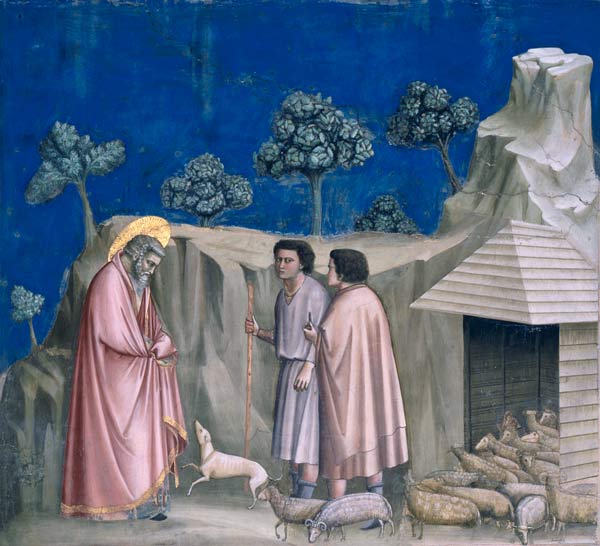 Joachim and shepherds / Giotto / 1303/10 from Giotto (di Bondone)