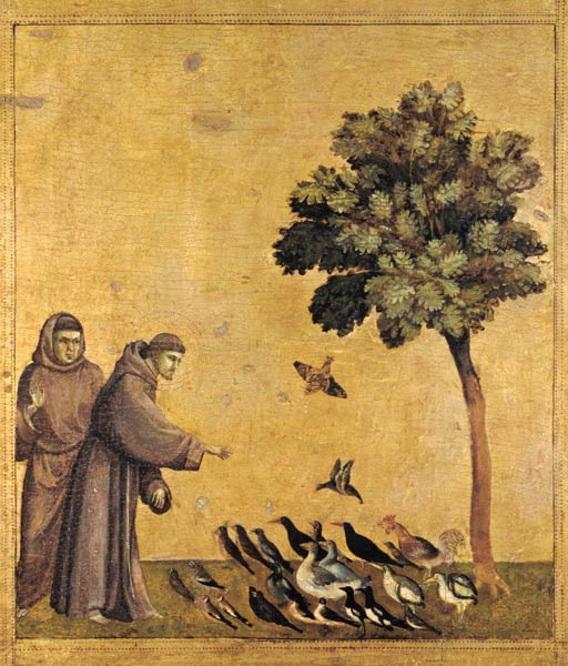 St. Francis of Assisi preaching to the birds from Giotto (di Bondone)