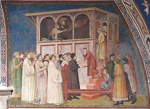 Der hl. Franziskus erweckt den Juengling von Sessa vom Tode from Giotto (di Bondone)
