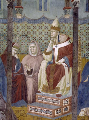 Der hl. Franziskus predigt vor Papst Honorius III. from Giotto (di Bondone)