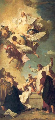 Assumption of the virgin from Giovanni Battista Piazzetta