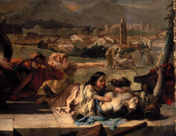G.B.Tiepolo. Plague victim from Giovanni Battista Tiepolo