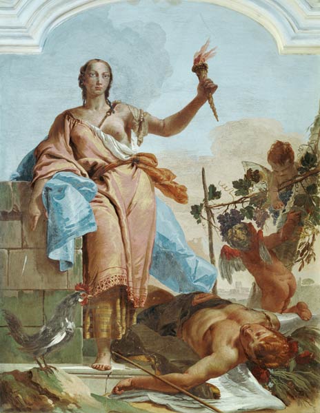 Industry Triumphing over Laziness from Giovanni Battista Tiepolo