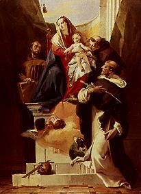 Madonna, surrounded by saints from Giovanni Battista Tiepolo
