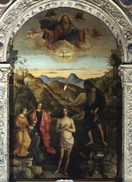 Baptism of Christ, St. John Altarpiece - Giovanni Bellini as art print ...